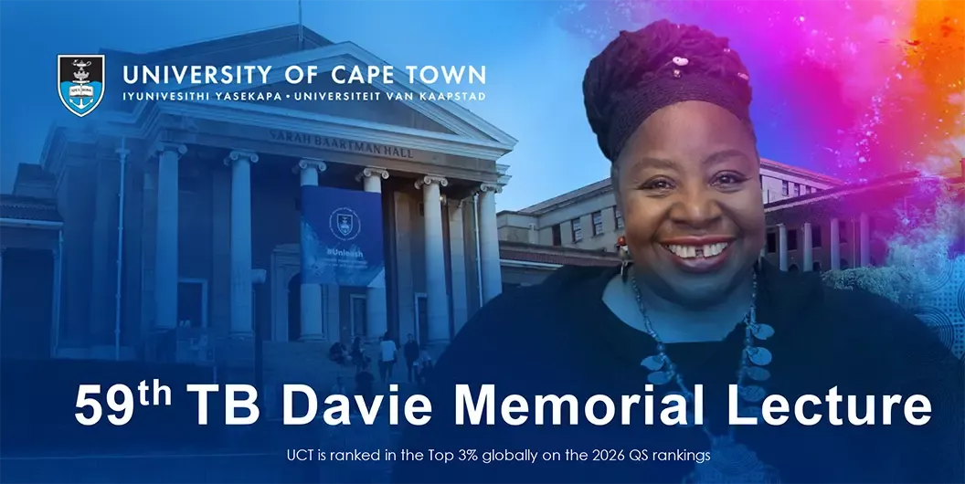 59th UCT TB Davie Memorial Lecture RSVP page banner.
